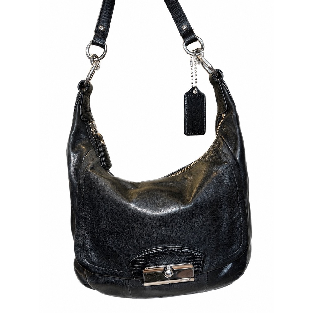 Coach Kristin Black Leather Hobo Bag